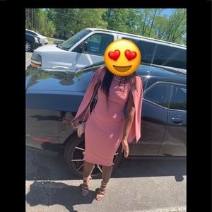 Balloon sleeve fitted dress